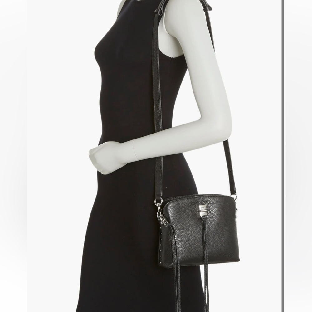 (SOLD) Rebecca Minkoff Darren Pebble Leather Crossbody/Shoulder Bag fringe/studs